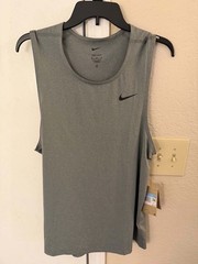 Nike Ready Dri-FIT Fitness Tank Top Shirt Gray DV9813-084 Mens Size Medium