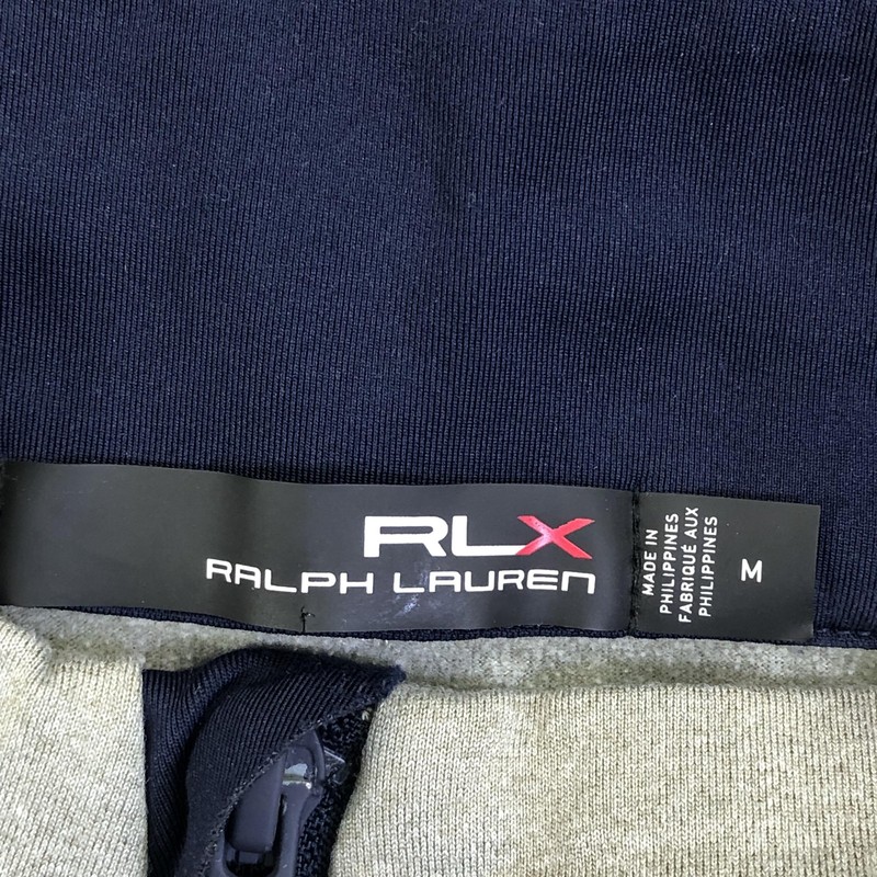 RLX Ralph Lauren Pullover Mens Medium Gray 1/4 Zip Performance Golf Pocket Top gallery