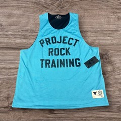 Under Armour Project Rock Gym Reversible Mesh Tank Top Men’s XL Blue Black NWT