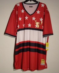 NWT MEN’S 5XL HUGE EXCHANGE MULTI-COLOR STARS SS V-NECK JERSEY SHIRT $36 #1625