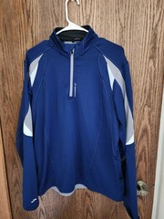Brooks Running Pullover Equilibrium 1/4 Zip Men’s Large Navy Gray B3