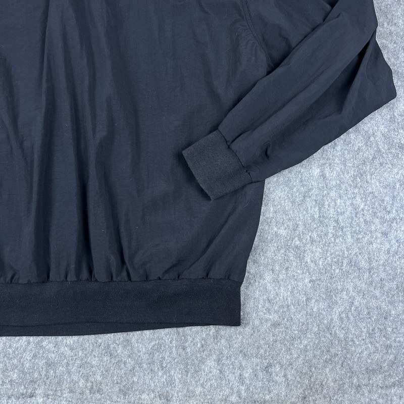 Vtg Nike Golf Men's Quarter Button Pullover Windbreaker Black 100% Nylon Size L gallery