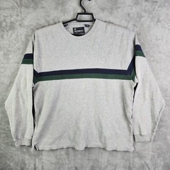 Mens Gray American Eagle Performance heavy weight long sleeve shirt Striped L