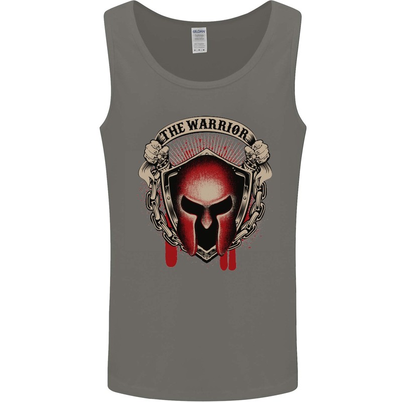 The Warrior Gym Spartan Helmet Bodybuilding Mens Vest Tank Top gallery