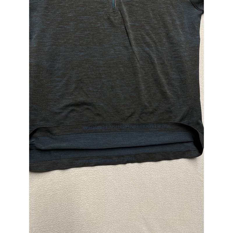 Lululemon Mens Metal Vent Tech 1/2 Zip 2.0 Pullover Dark Teal Black Space Dye L gallery