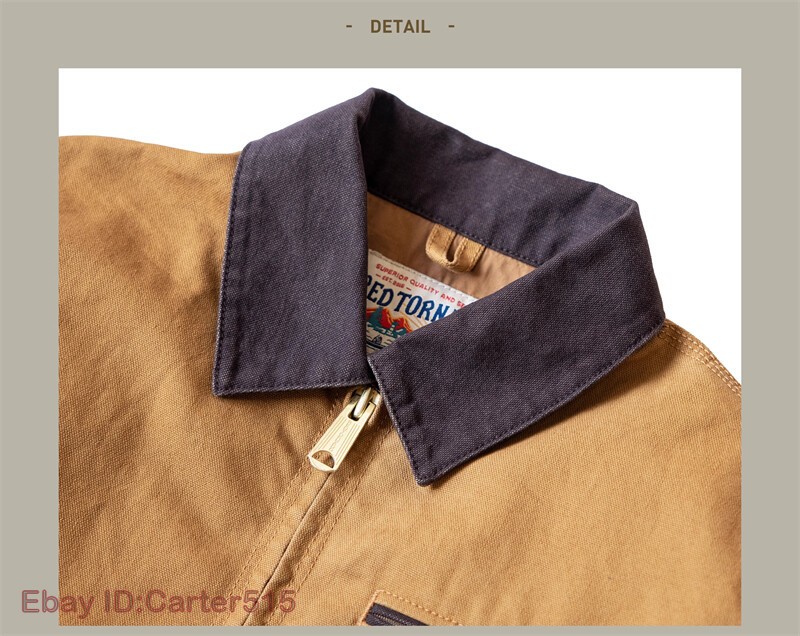 Jacket Men Casual Loose Fit American Classic Vintage Workwear Coats Retro Top gallery