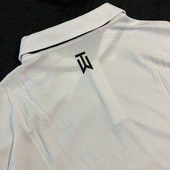 Nike Golf Tiger Woods ADV Dri Fit Polo DR5314 100 White Black Sz L