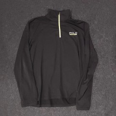 Polo Sport Ralph Lauren Performance 1/4 Zip Large Black Stretch Golf Pullover