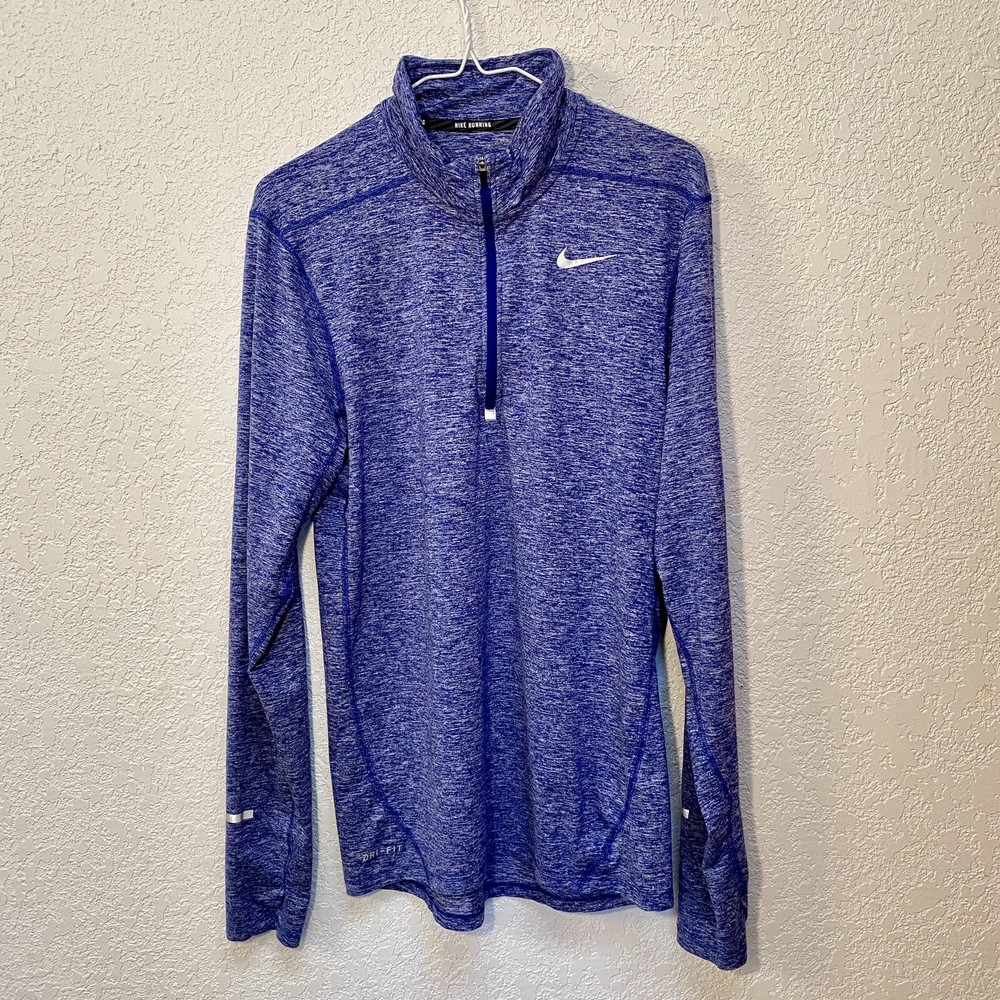 Nike Running Men’s Small Element 1/2 Zip Pullover Bluish Gray Training Top Shirt