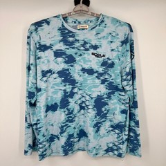 Magellan Outdoors Fish Gear Scale Tech Mens 2XL Blue Digital Camo Fishing Shirt