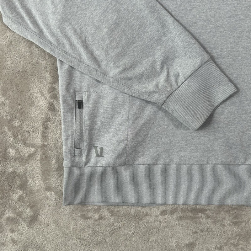 Vuori Ponto Performance Crew Pullover Mens L Gray DreamKnit Athleisure Gym V224 gallery