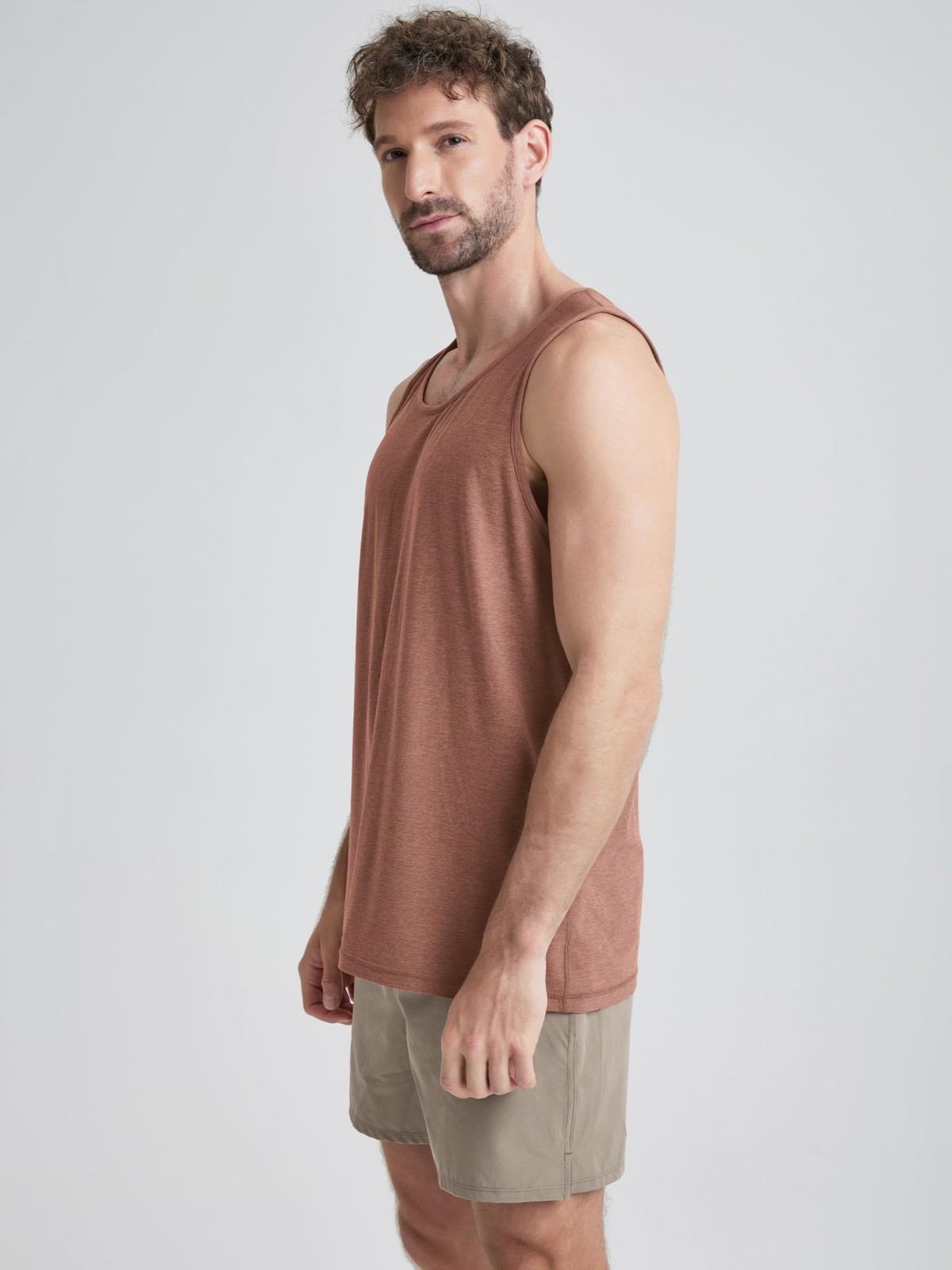ODODOS Men's Performance Tank - odSTRATUM Tech Medium, Tamarind Heather gallery