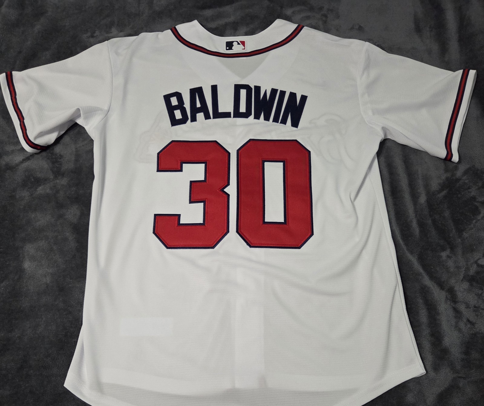 Fast Free Shipping! XXXL 3X Drake Baldwin Atlanta Braves Stitched Jersey 30 gallery