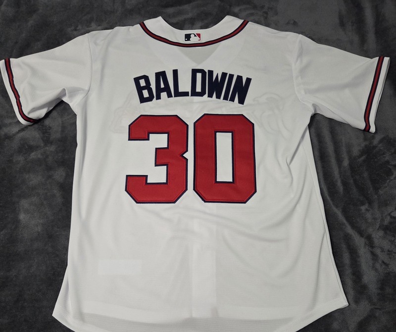 Fast Free Shipping! XXXL 3X Drake Baldwin Atlanta Braves Stitched Jersey 30 gallery