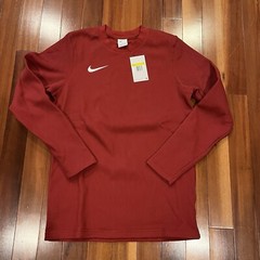 NIKE MEN’S COACHES CREW TOP LS- Team Crimson/White/White- Size Small(DV6750-613)