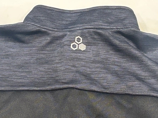 Tek Gear Men's WarmTek 1/4 Zip Long Sleeve Pullovers Heather Blue & Black - M gallery