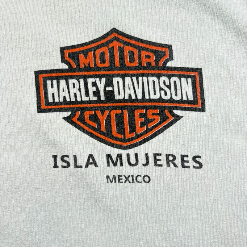 Harley Davidson Isla Mujeres Mexico Eagle Tank Top Mens 2XL White Cotton Graphic gallery
