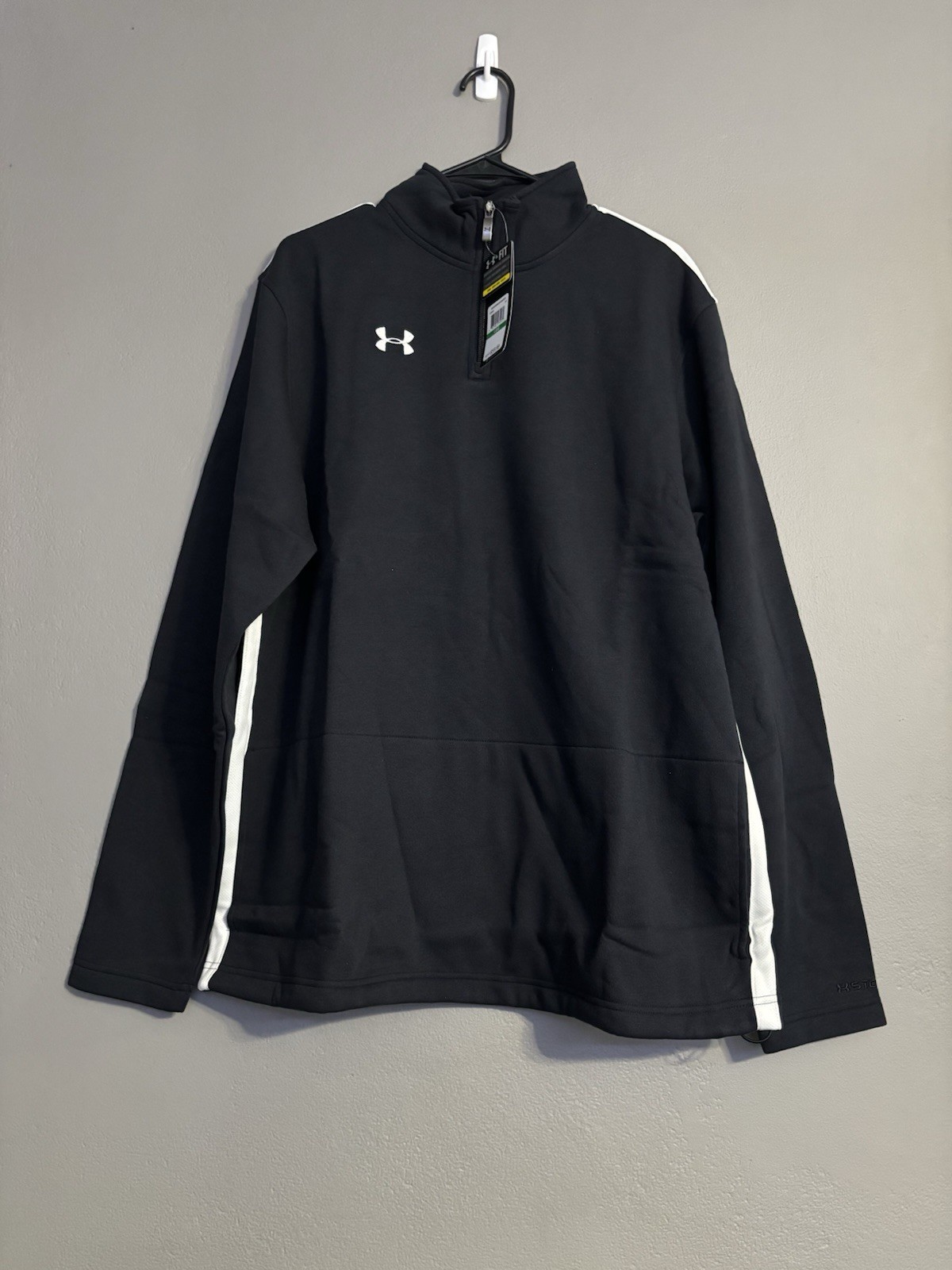 Under Armour ColdGear 1/4 Zip Pullover Black Men's L Mock Neck Long Sleeve gallery
