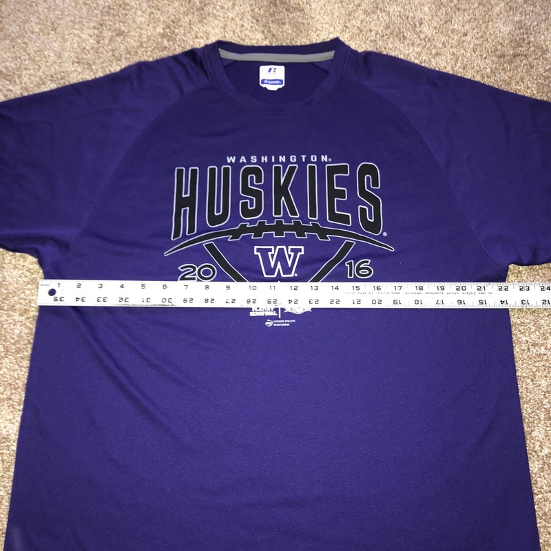 Russell Athletic Dri Power Washington Huskies Base Layer Shirt Mens Size Large gallery