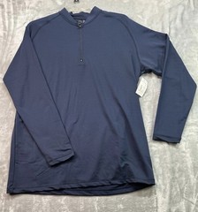 New Swannies Men Pullover XXL Blue 1/4 Zip Golf Performance Stretch Pickle Ball