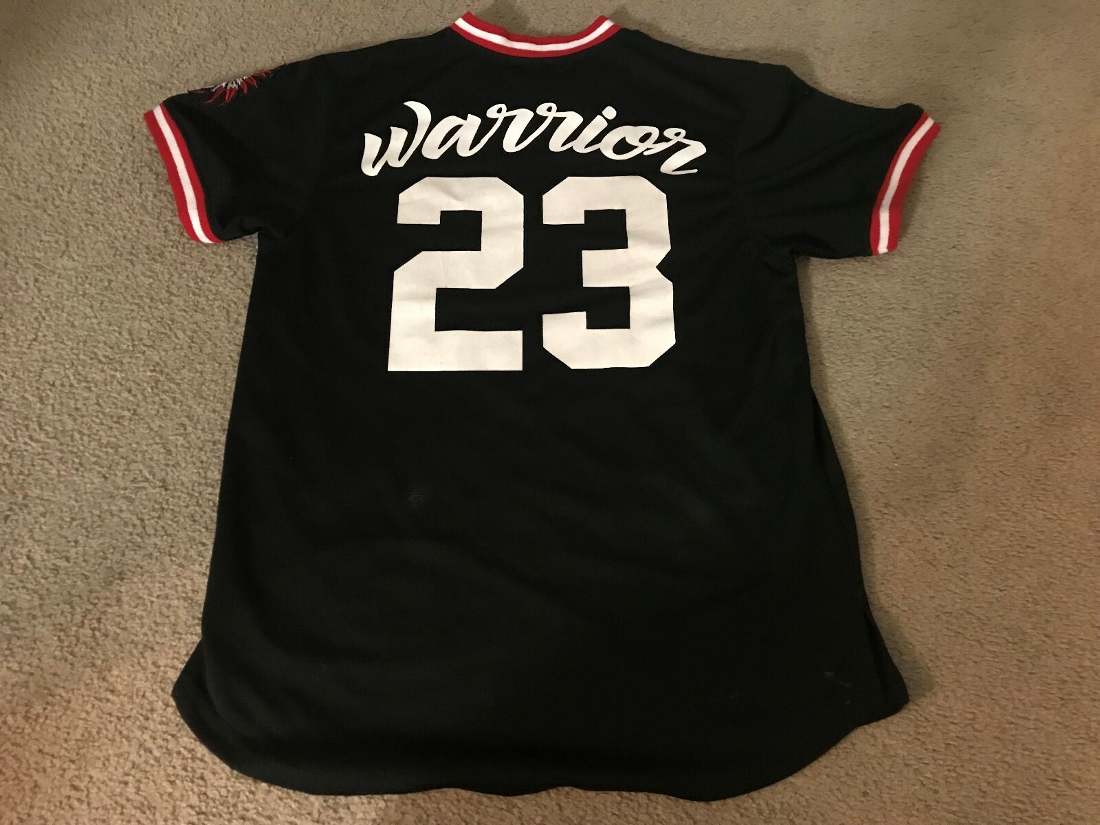 RARE FOX WARRIOR BASKETBALL JERSEY 2-SIDED BEDAZZLED CHIEF #23 2018 WORLD CHAMPS gallery