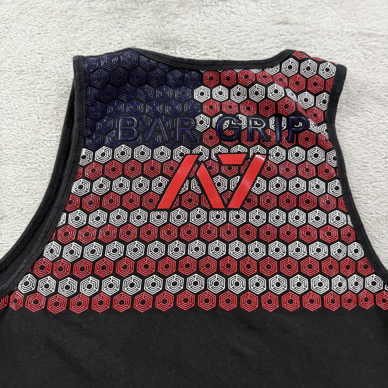 A7 Bar Grip Tank Mens Medium Black Patriot Weightlifting Gym Training gallery