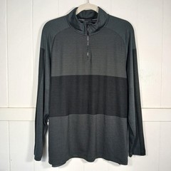 Nike Golf Dri-FIT Mens 1/4 Zip Pullover Black Grey Textured CU9828-010 Large