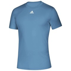 Men Adidas Creator Short Sleeve T-Shirt Light Blue Regular Fit Climalite Tee
