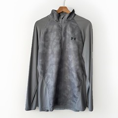 Under Armour UA Sweet Spot 1/4 Zip Gray Camo Athletic Workout Top Shirt Sz M