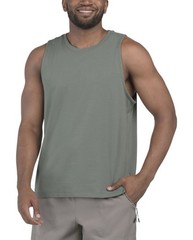 Kenneth Cole Men’s Active Tech Muscle Tee Sleeveless Green Shirt Tank