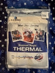 Indera Maximum Weight Thermal Top Crew Long-sleeve Size Large Indera Mills NEW