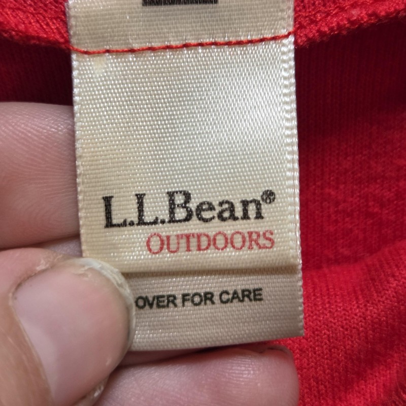 LL Bean Pullover Mens XLT Red Quarter Zip Long Sleeve Outdoors Hiking Top gallery