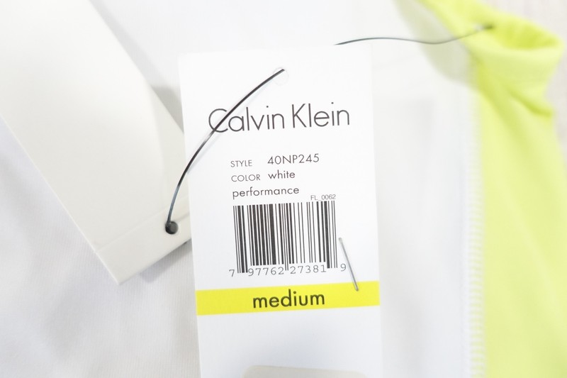 CALVIN KLEIN PERFORMANCE YELLOW WHITE MEDIUM SLEEVELESS TEE TSHIRT MENS NWT NEW gallery