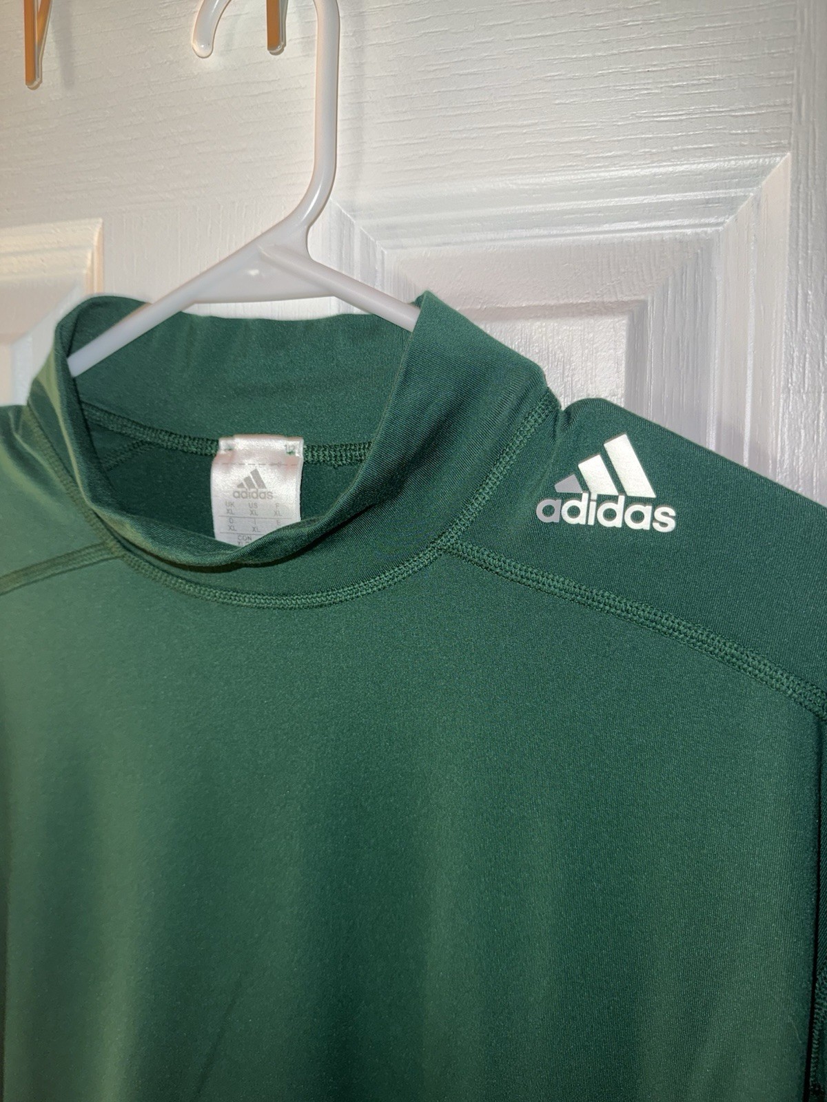 Adidas Green Techfit Climawarm Long Sleeve Training Shirt Men’s XL gallery