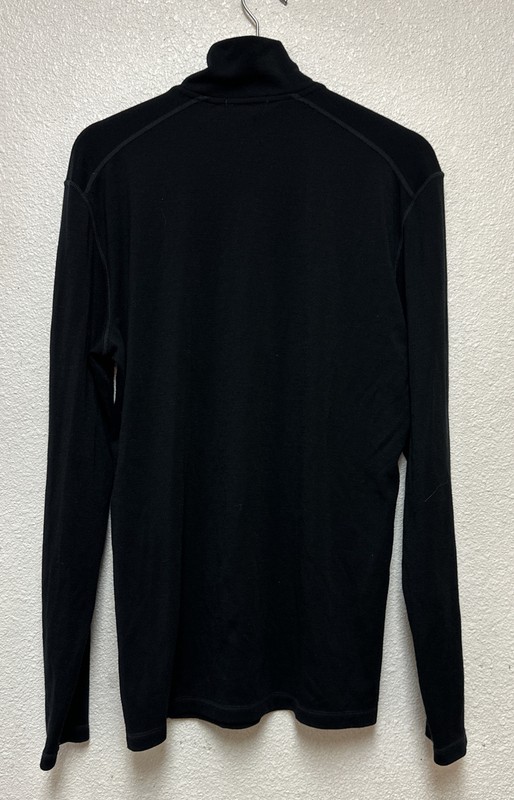Smartwool Thermal Merino 250 Base Layer 1/4 Zip Pullover Black Mens Sz L gallery