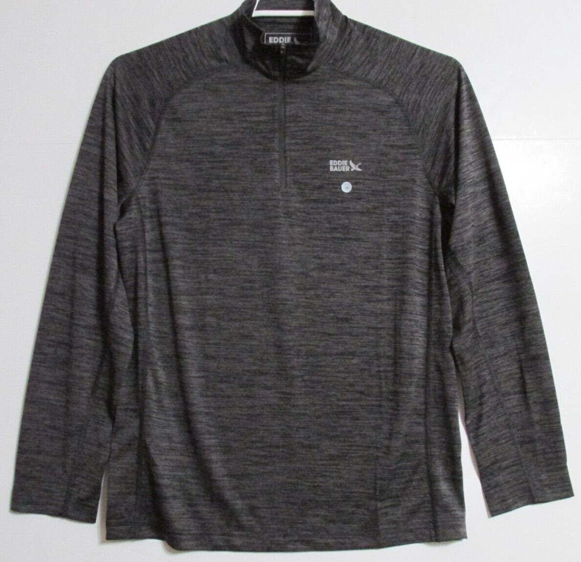 Men's Eddie Bauer New Logo Long Sleeve Resolution Qtr Zip Shirt Black Size SMALL gallery
