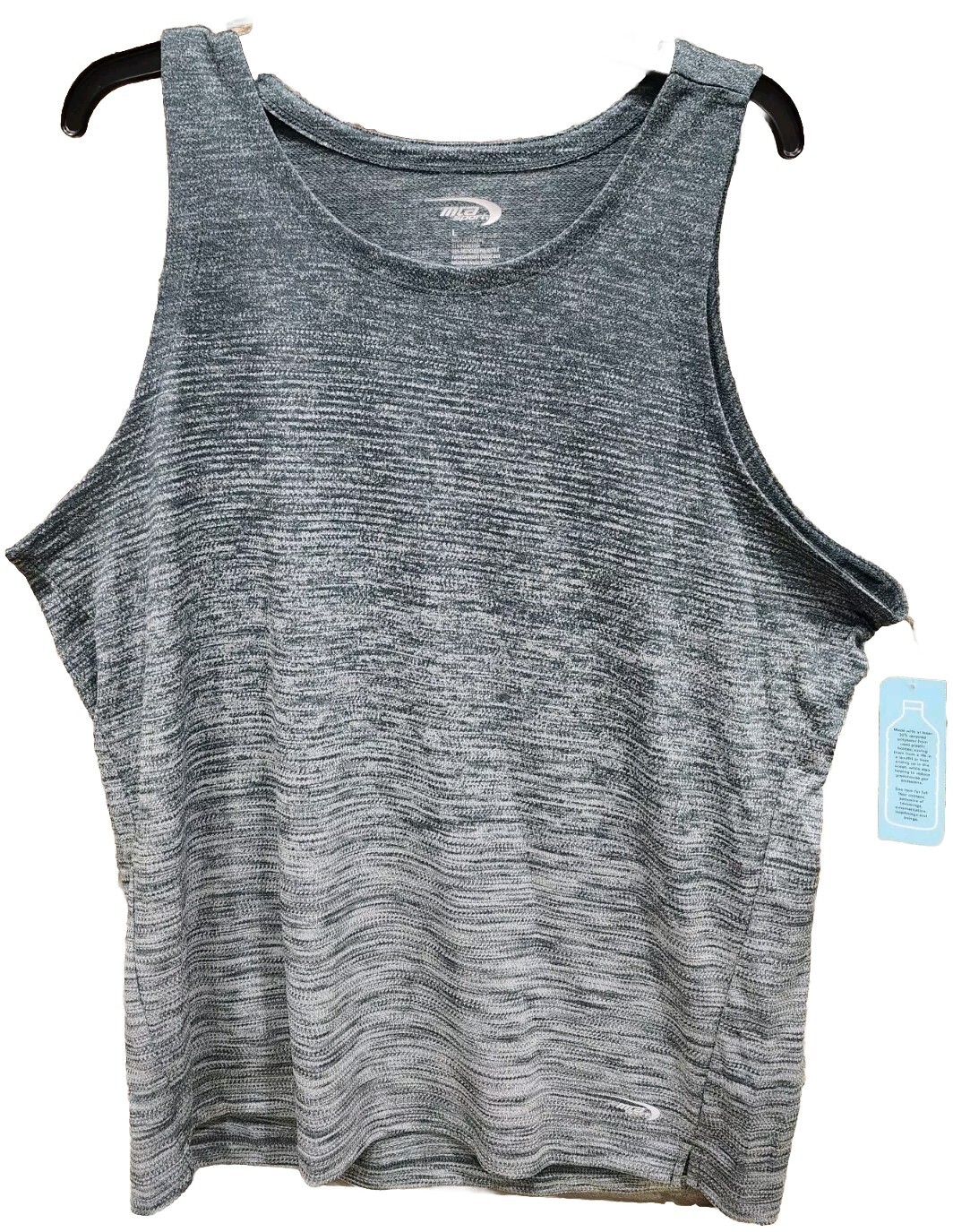 Men's MTA Sport Training Tank Top Muscle Shirt Green Gray/ White Size L. NWT gallery