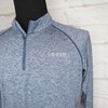TESLA Employee Men's size M Athletic 1/4 Zip Pullover Shirt Top Heather Blue gallery