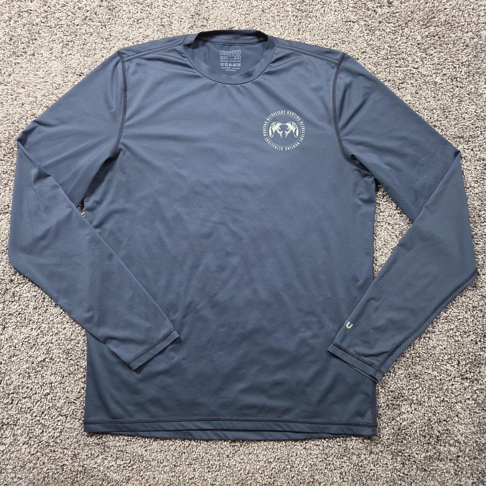KUIU Shirt Mens Medium Blue AP Tech Long Sleeve UPF50 Cool-Touch Performance gallery
