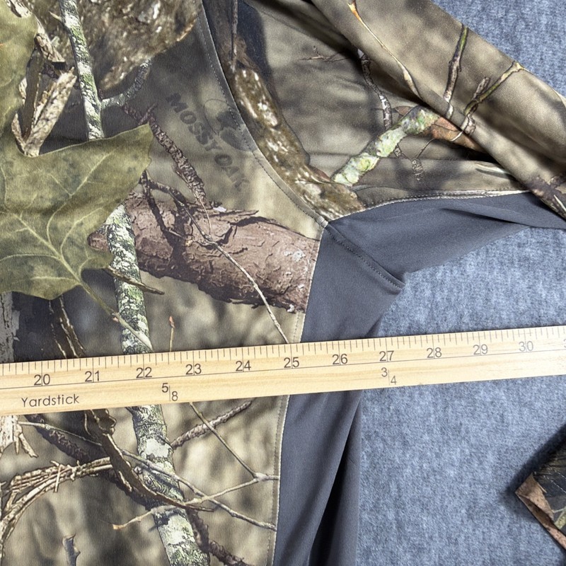Habit Camo Mossy Oak Sweatshirt Mens XXL 1/4 Zip Pullover Scent-Factor Hunting gallery