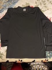 32 Degrees Heat Black Thermal Pullover woman Long Sleeve Top Size M