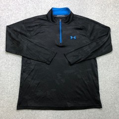 Under Armour Pullover Men’s Large Black Camo Quarter Zip Golf PerformanceLogo