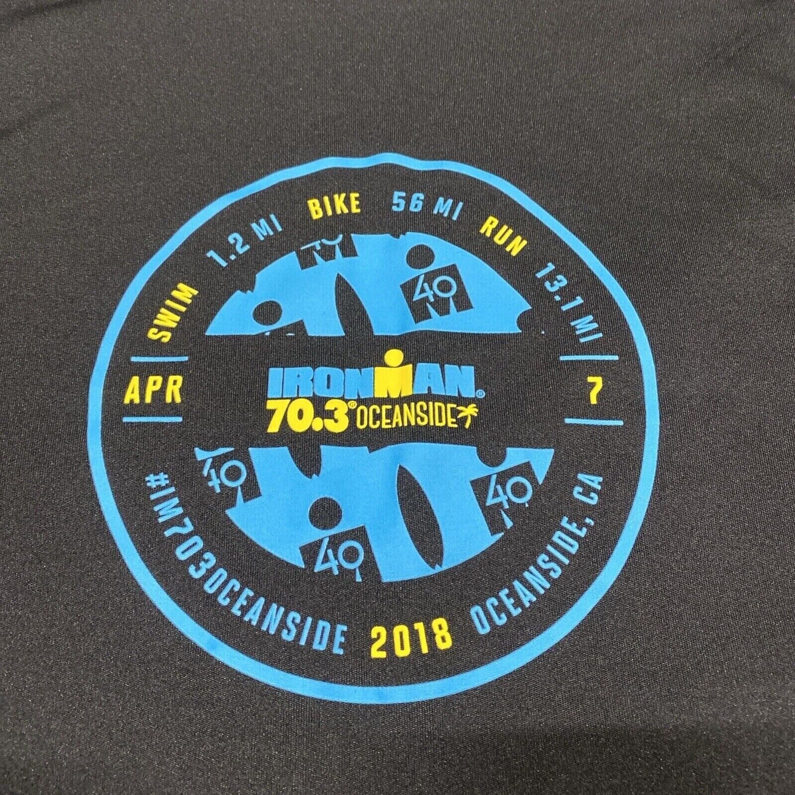 Ironman Triathlon 70.3 Oceanside 2018 Men's Medium Pullover T-Shirt Black gallery