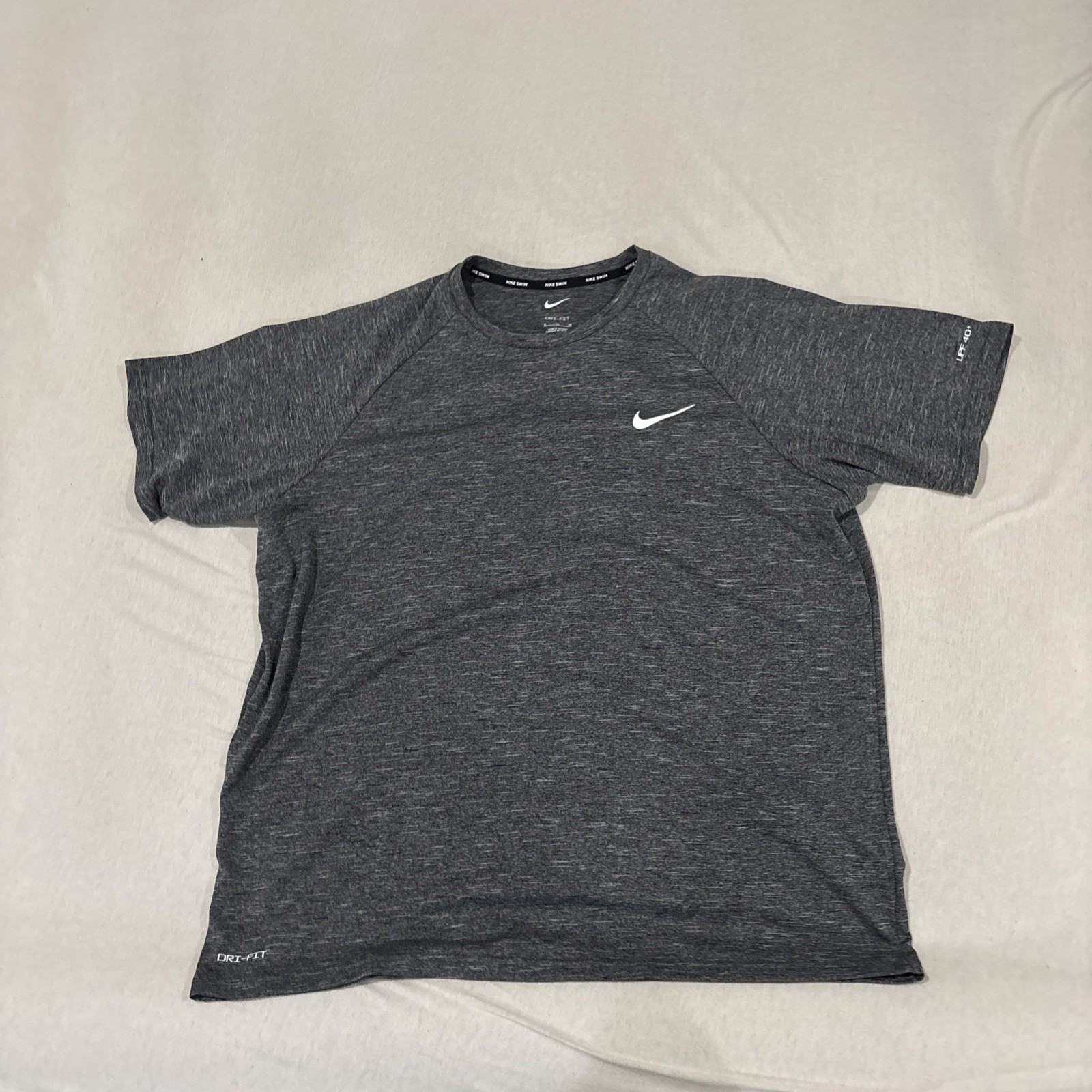 Nike Swim DriFit Heather Grey Men’s Short Sleeve Shirt gallery