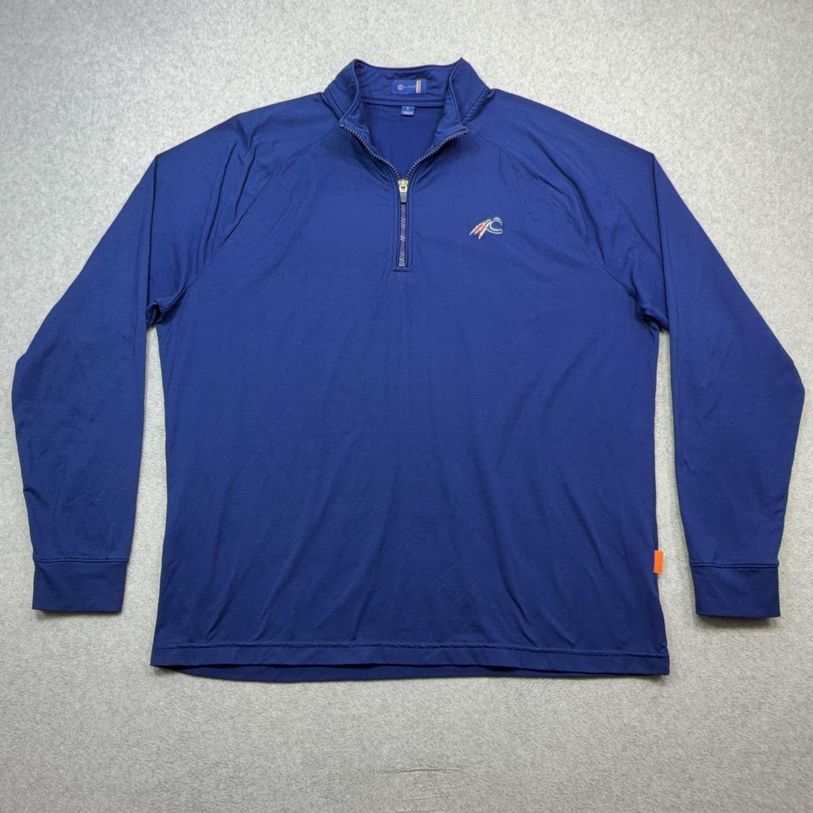 Stitch Scout 1/4 Zip Pullover Mens Large Blue Long Sleeve Golf Performance Logo gallery