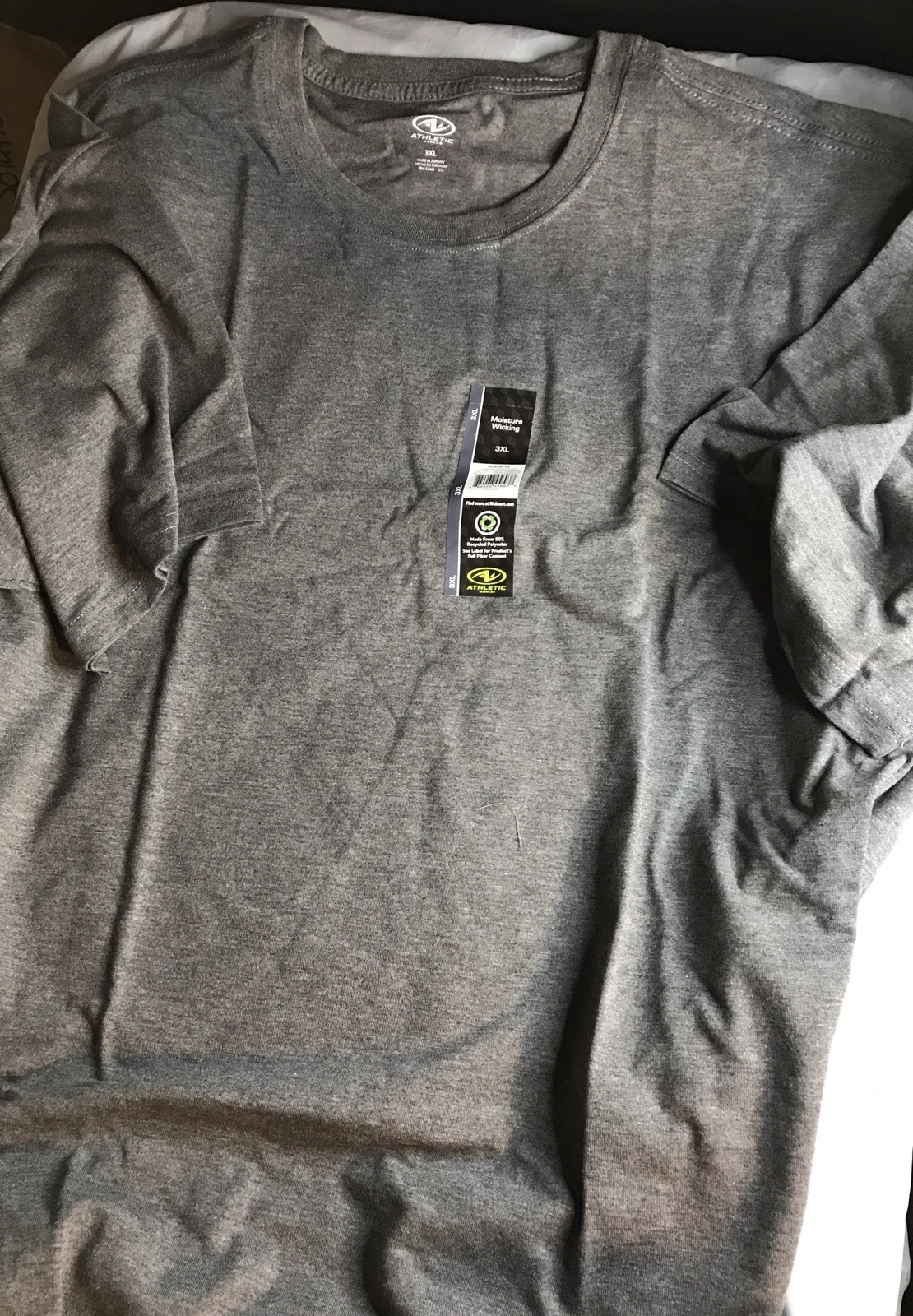 Athletic Works 3XL Men Moisture Wicking Gray Tee Shirt gallery