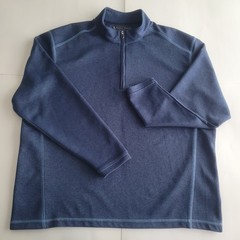 Mens Large 1/4 Zip Pebble Beach Performance Pullover Blue Quarter Golf Tennis