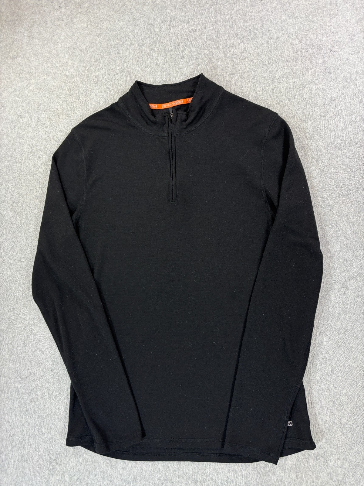 Omni Wool 1/4 Zip Polyester/Wool Base Layer Pullover (Men's XL) Black gallery