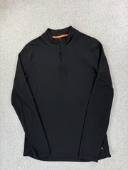 Omni Wool 1/4 Zip Polyester/Wool Base Layer Pullover (Men’s XL) Black