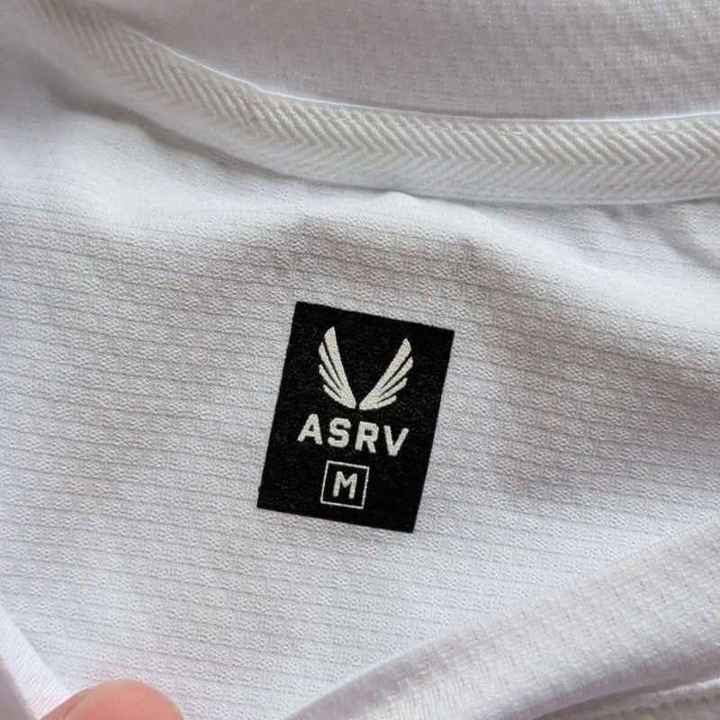 ASRV Shirt Mens Medium White Aerosilver Short Sleeve Performance Tee 0660 gallery